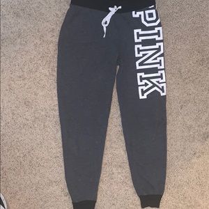 Barely worn gray VS Pink joggers